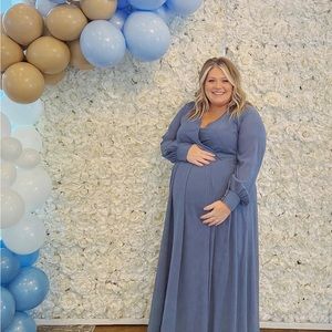 Baltic born Lydia maxi dress color - slate blue